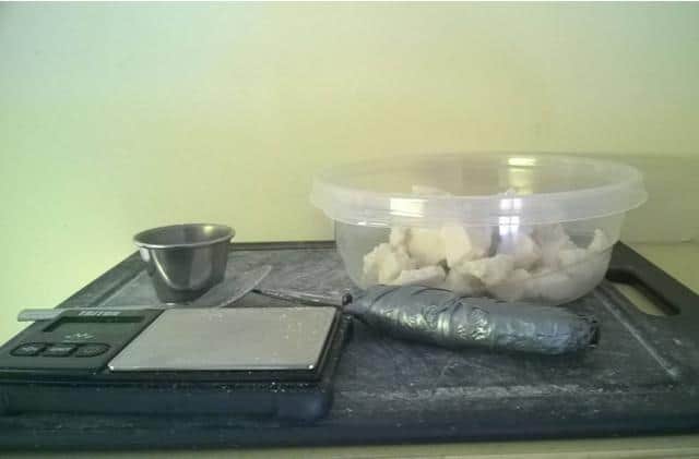 Drugs in preparation stage seized from address of John Parham on April 26, 2019. This was identified as crack cocaine by police investigating the Essex Boys organised crime group. Picture: Hampshire police