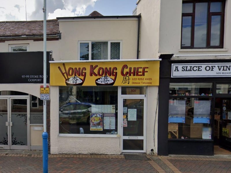 Hong Kong Chef, at 101 Stoke Road, Gosport was handed a one-out-of-five rating after assessment on March 20.