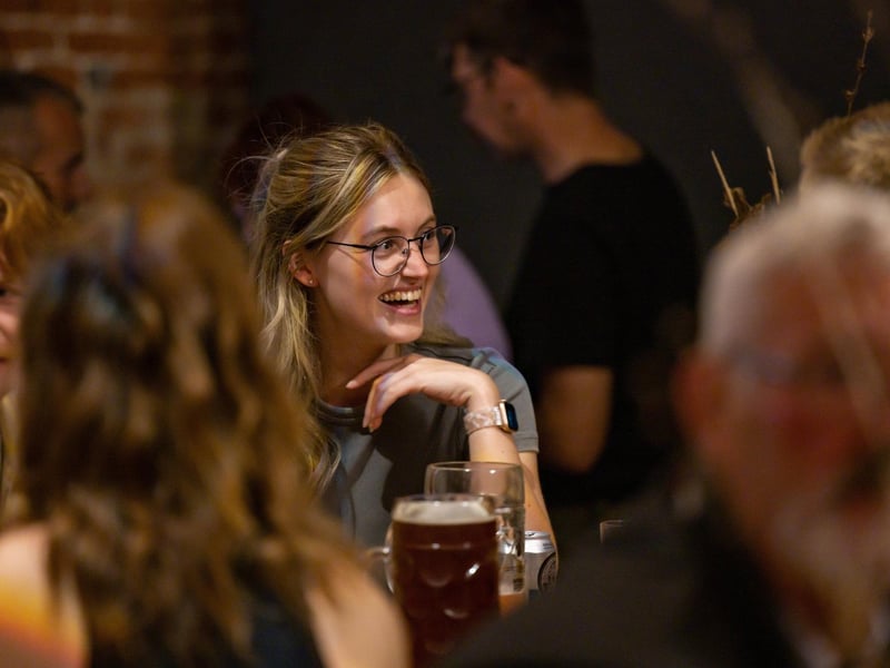 Inside the Oktoberfest - visitors to the Powder Monkey event in Gosport. Picture: Mike Cooter (011023)