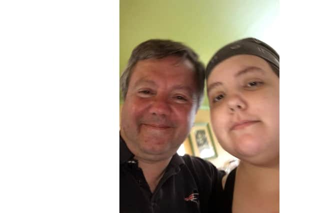 Shaun Peters and his daughter Irene, who he has been caring for