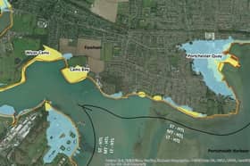 Map of the Fareham borough (Wicor Cams and Portchester Quay) landfills
