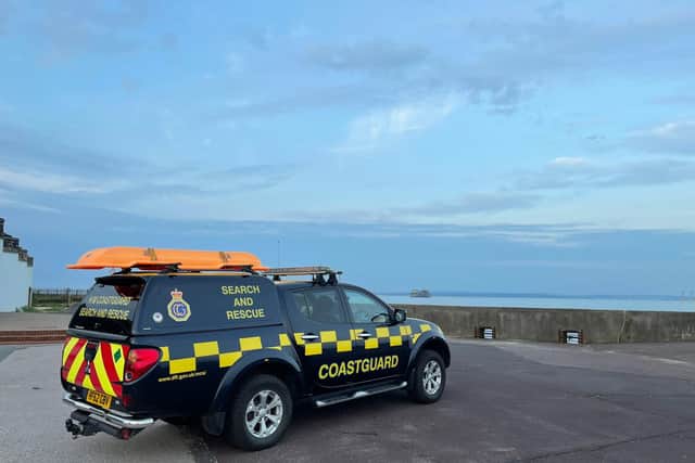Coastguard teams pictured in Southsea during the search for the missing pensioner. PHoto: @MarcinJ_Photos/Twitter
