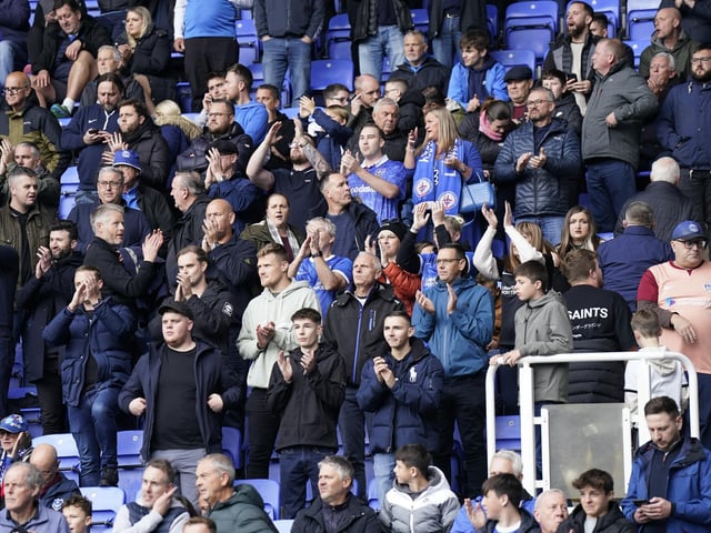 These travelling fans enjoyed Pompey's come-from-behind win at Reading