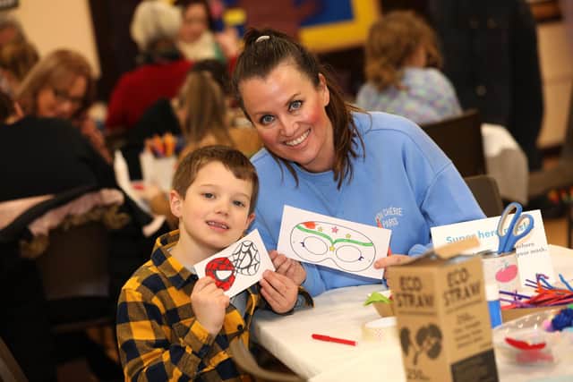 Kelly Biggs and her son Finley, six. Picture: Sam Stephenson.