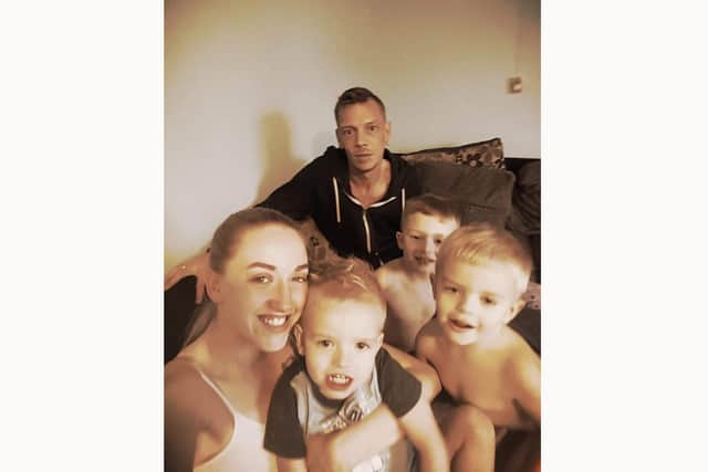 Jutt, Sammie and their boys Mason, Archie and Gage