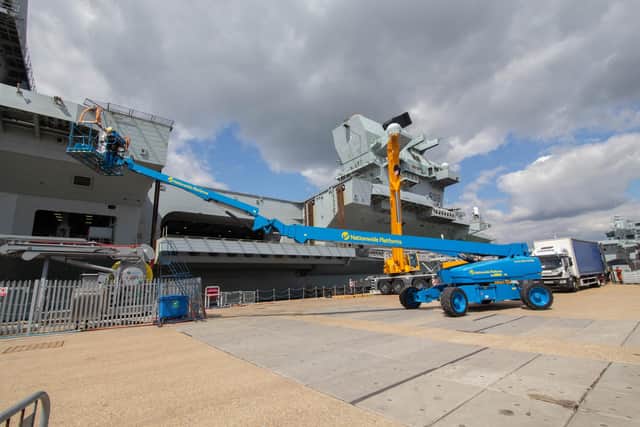The final preparations are being made on board HMS Queen Elizabeth - but the navy say everything will be ready in time.

Picture: Habibur Rahman