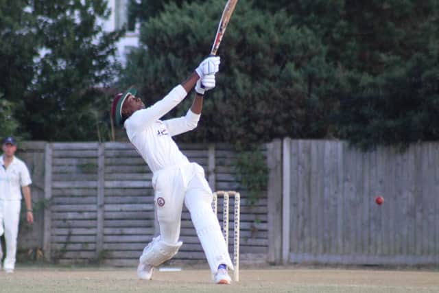 Tyrel Chicot pictured on his way to an unbeaten 77 for Gosport against Paultons.
