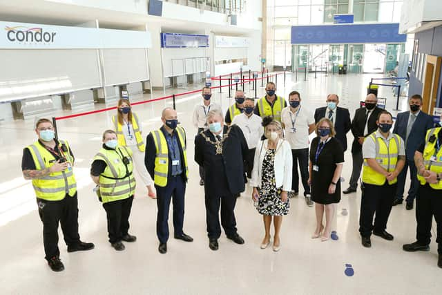 Visit of Lord Mayor of Portsmouth, Cllr Frank Jonas, and the Lady Mayoress to Portsmouth Port. Picture: Chris Moorhouse (jpns 150621-33)