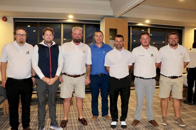 The Waterlooville team (from left) Kevin Clayton, James Pinhorn, Bill Parker, Gary Kimber, Jay Jeram, Karl Udy and Dave Fauset. Picture by Andrew Griffin