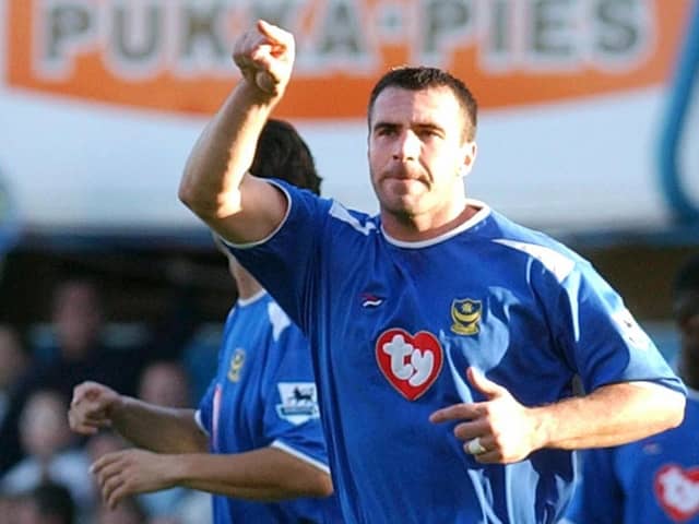 David Unsworth made just 19 appearances for Pompey, a victim of Harry Redknapp walking out of the club in November 2004. Picture: MARTYN HAYHOW/AFP via Getty Images