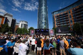 Large crowds greeted the crews at Gunwharf.Picture: Keith Woodland (270721-165)