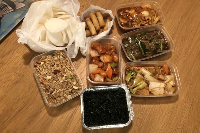 A meal for two Wok and Roll in Wickham Square.
