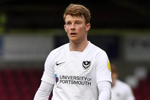 Andy Cannon looks set to miss his second consecutive Wembley outing with Pompey through injury. Picture: Dennis Goodwin/ProSportsImages