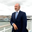 Brittany Ferries' chief executive Christophe Mathieu, pictured on the Mont St Michel as she departed Portsmouth en route to Caen with the first passengers in three months.

Picture: Sarah Standing (290620-691) 