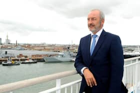 Brittany Ferries' chief executive Christophe Mathieu, pictured on the Mont St Michel as she departed Portsmouth en route to Caen with the first passengers in three months.

Picture: Sarah Standing (290620-691) 
