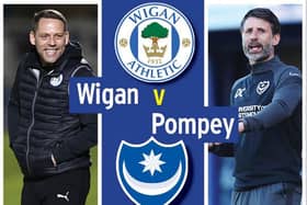 Danny Cowley takes his Pompey team to Wigan today.