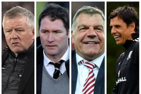 Names in the frame (from left) Chris Wilder, Lee Bradbury, Sam Allardyce and Chris Coleman.