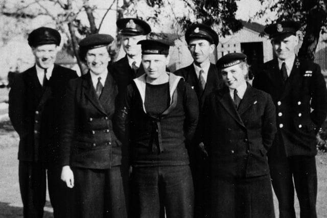 Captain office staff HMS Daedalus 1953. The News PP204