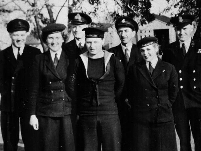 Captain office staff HMS Daedalus 1953. The News PP204