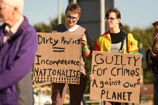 Stop the Sewage: Southsea, a group fighting for cleaner seas, protested at dumping sewage into the Solent
Picture: Keith Woodland (081021-125)