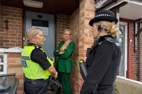 Amanda Martin MP out on patrol with local police in Paulsgrove