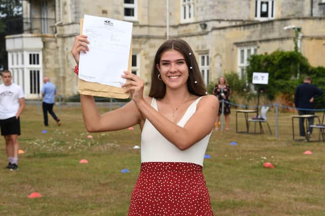 Natalie Rimmer 18, who got Bs in psychology, English literature and politics.  
Picture: Paul Jacobs