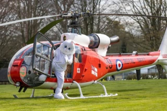 The Easter Bunny arrives at Naomi House and Jacksplace. Picture: Contributed