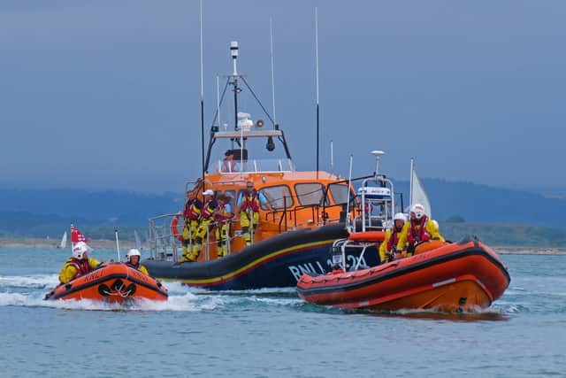 Selsey's new Shannon Class ALB joined in one of the demonstrations