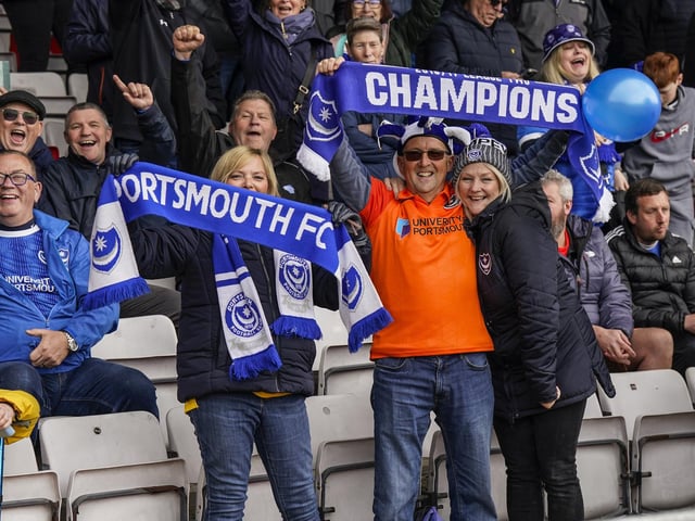 The travelling Fratton faithful were in good spirits throughout Saturday's trip to Lincoln.