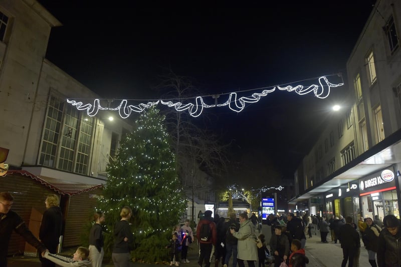 The Christmas light switch on in Portsmouth city centre will take place on Thursday, November 16 from 5.00pm to 7.00pm, and visitors will be able to shop at Portsmouth Christmas Market.

Pictured are last years lights.
Picture: Sarah Standing