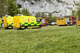 Fire and ambulance crews at the scene of an incident near Leominster Road, Paulsgrove. Picture:  Laura Tinks Ratcliffe