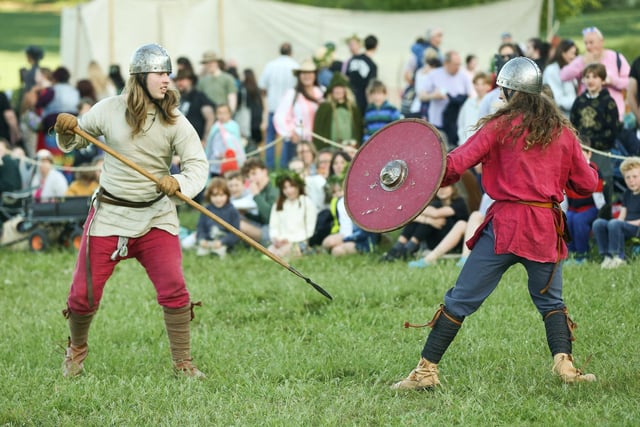 A battle re-enactment at Beltain Festival.