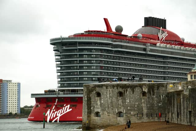 The Virgin cruise ship Scarlet Lady arriving in Portsmouth taken by Daniel Haswell