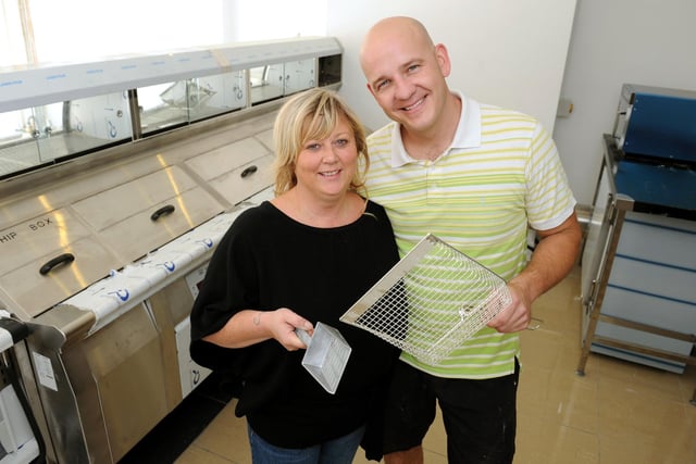 2010. Claire Greenwood, and Stephen Sayle at chip shop Rock and Sole, in North End.Picture: Ian Hargreaves 102573-1