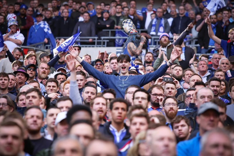 Pompey fans at Wembley against Sunderland in the Checkatrade Trophy final on March 31, 2019. Picture: Habibur Rahman