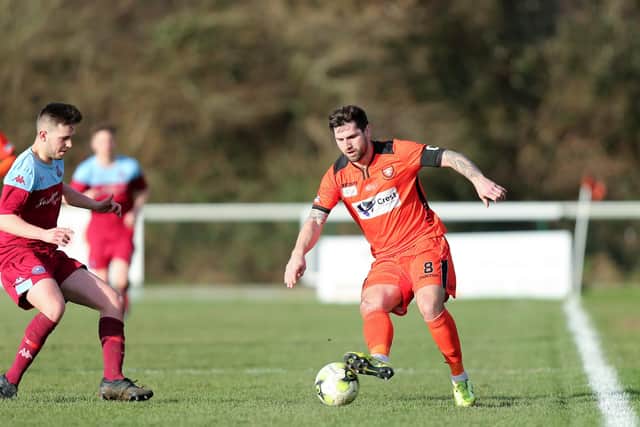 Steve Ramsey scored AFC Portchester's third goal in their opening Wessex League win against Fleet Town. Picture: Chris Moorhouse