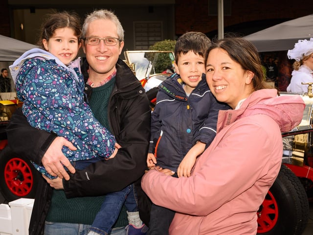 Pictured is: Anna, 6, Alex, Edward, 5, and Bonnie Bulmer from FarehamPicture: Keith Woodland (180321-23)