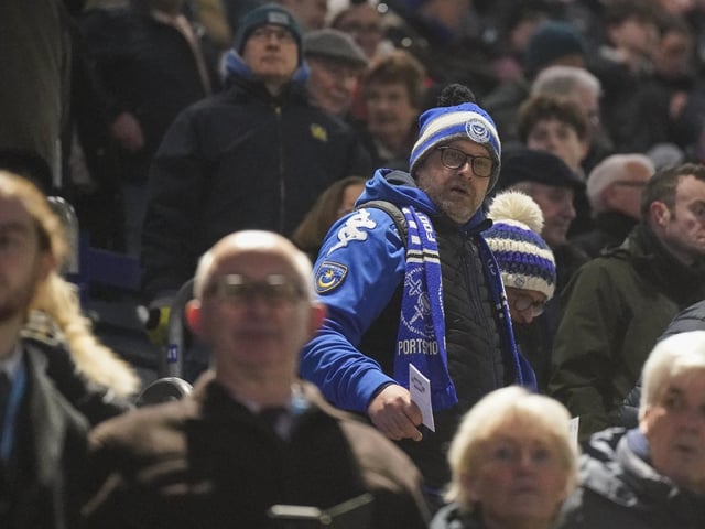Pompey fans backed their team to a crucial Championship survival win over Cardiff last night.