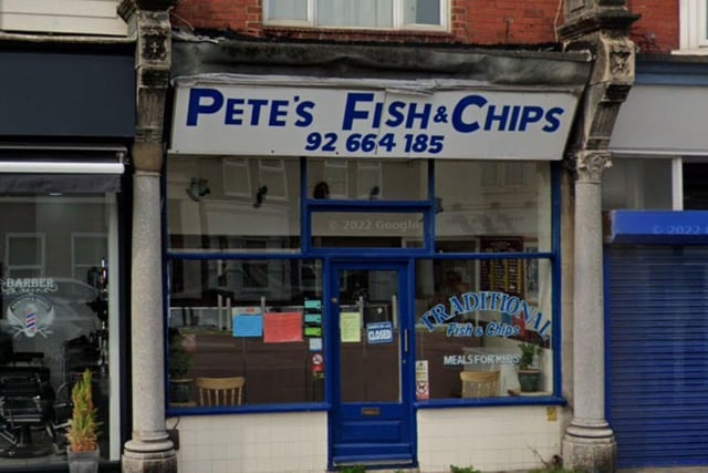 Pete's Fish and Chips is located at 181 Copnor Road. The fish and chip shop was assessed on November 16 2017.