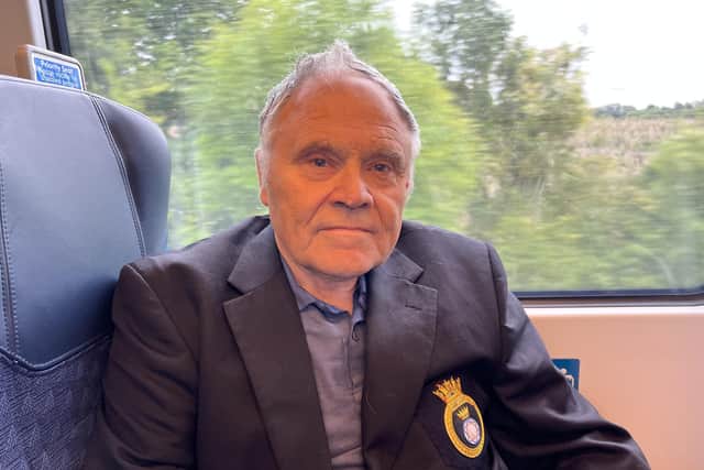 Patrick Smyth, who was travelling from Portsmouth to Belgium to pay his respects to a fellow former member of the Royal Navy.