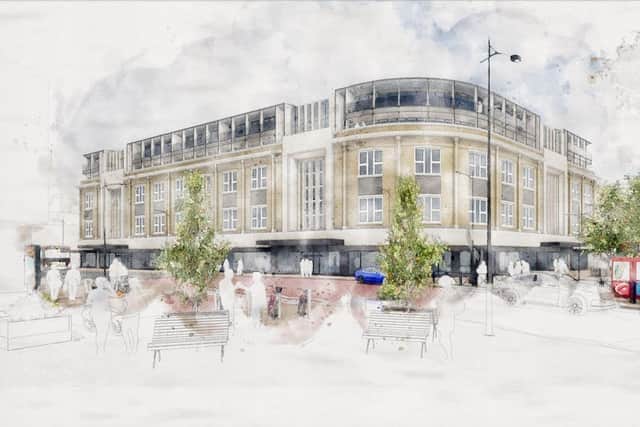 An artist's impression of how Debenhams in Southsea could look, released by National Regional Property Group in February 2020