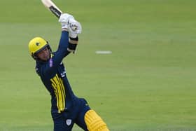 Felix Organ hit his career best List A score as Hampshire were thrashed by Durham. Photo by Mike Hewitt/Getty Images.