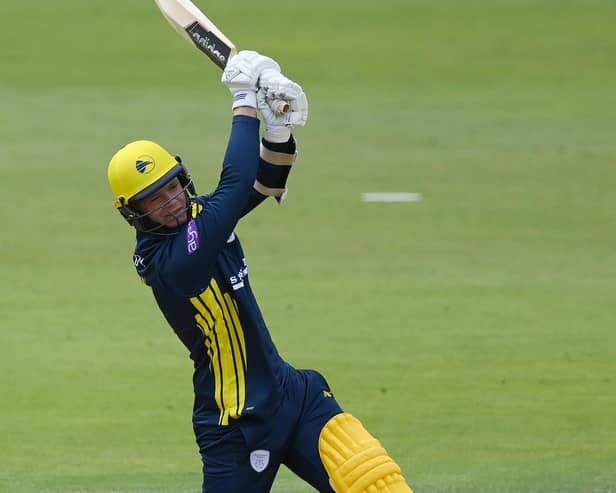 Felix Organ hit his career best List A score as Hampshire were thrashed by Durham. Photo by Mike Hewitt/Getty Images.