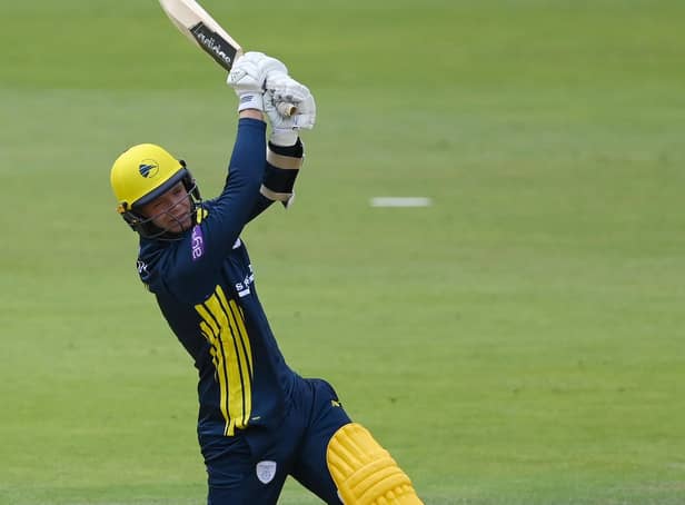Felix Organ hit his career best List A score as Hampshire were thrashed by Durham. Photo by Mike Hewitt/Getty Images.