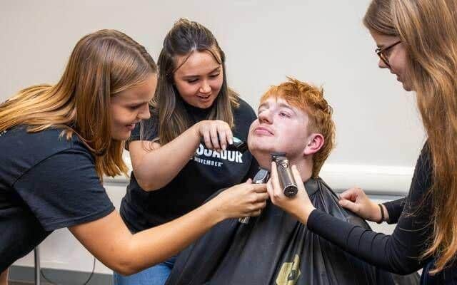 Students at the University of Portsmouth organise a fundraising event for Movember 2025.