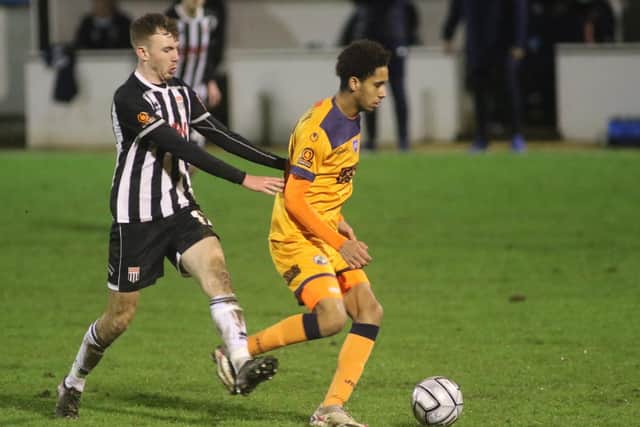 Hawks loan midfielder Leon Chambers-Parillon, right. Picture: Kieron Louloudis.