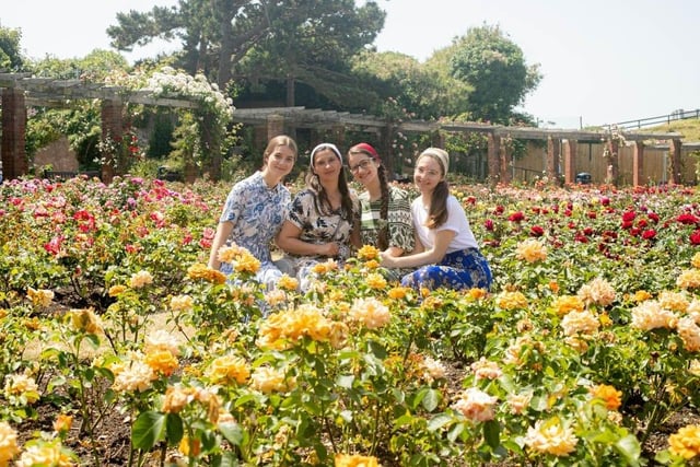 Marta, Ana, Alina and Denisa at the Rose Garden, Southsea.