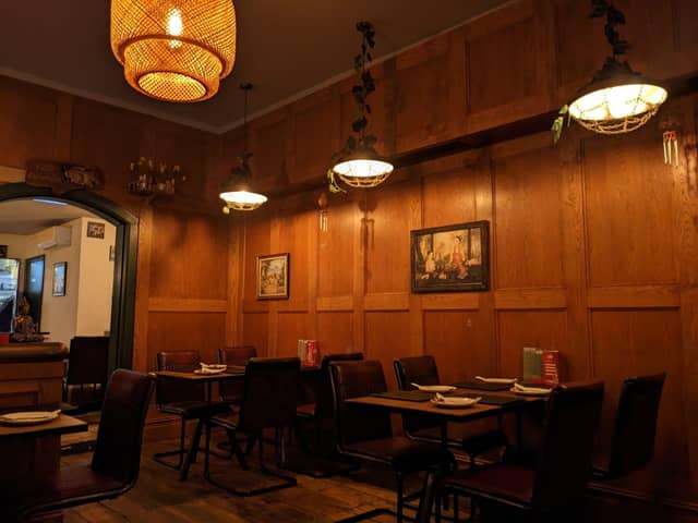 The decor of Aroy-Dee Thai Restaurant on Castle Road, Southsea