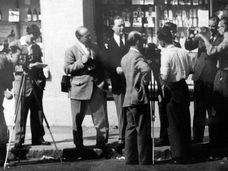 Cameramen gather outside the Thatched House pub, Milton. Members of Portsmouth Camera Club gather outside the Thatched House pub Milton.
