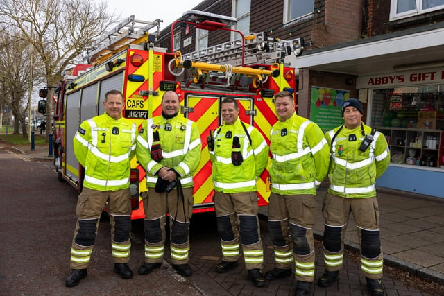 Locals braved the cold to celebrate the start of the Christmas festivites with a street party on Hayling Island on Saturday afternoon.

Pictured - Hayling Island Fire Crew.

Photos by Alex Shute